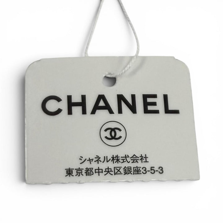 Pristine CHANEL hair accessory COCO Mark Matelassé Hair Tie white Women 05C
