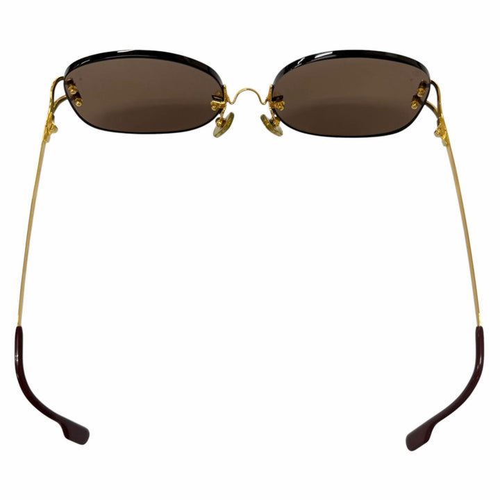 Great Cartier sunglasses 2C decor Rimless Two-Point gold mens