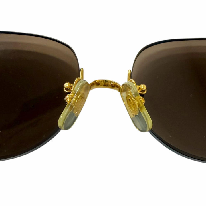 Great Cartier sunglasses 2C decor Rimless Two-Point gold mens