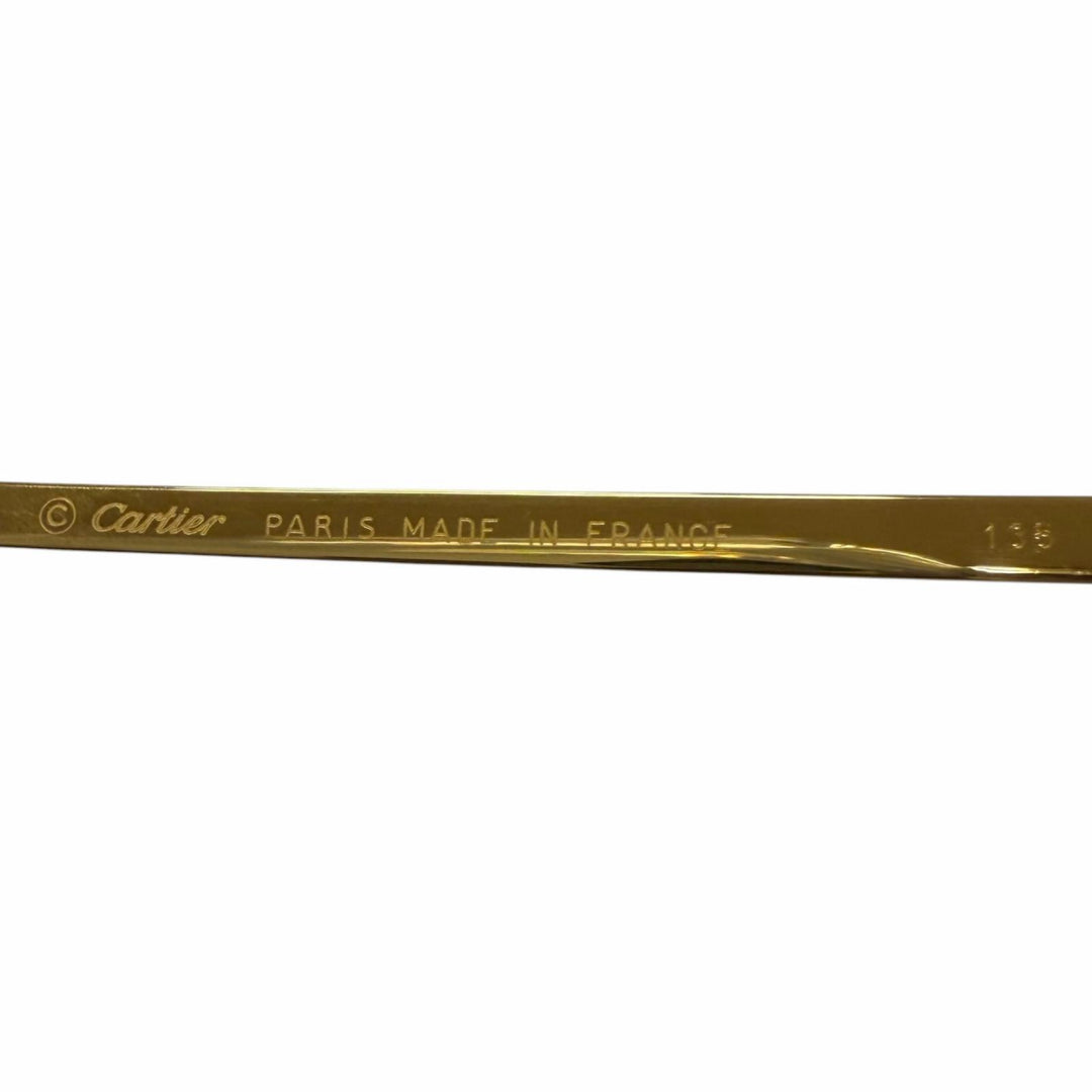 Great Cartier sunglasses 2C decor Rimless Two-Point gold mens