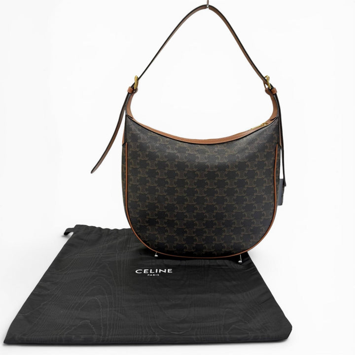 Great CELINE Handbag Medium Eloise Shoulder Bag Brown Triomphe canvas Women