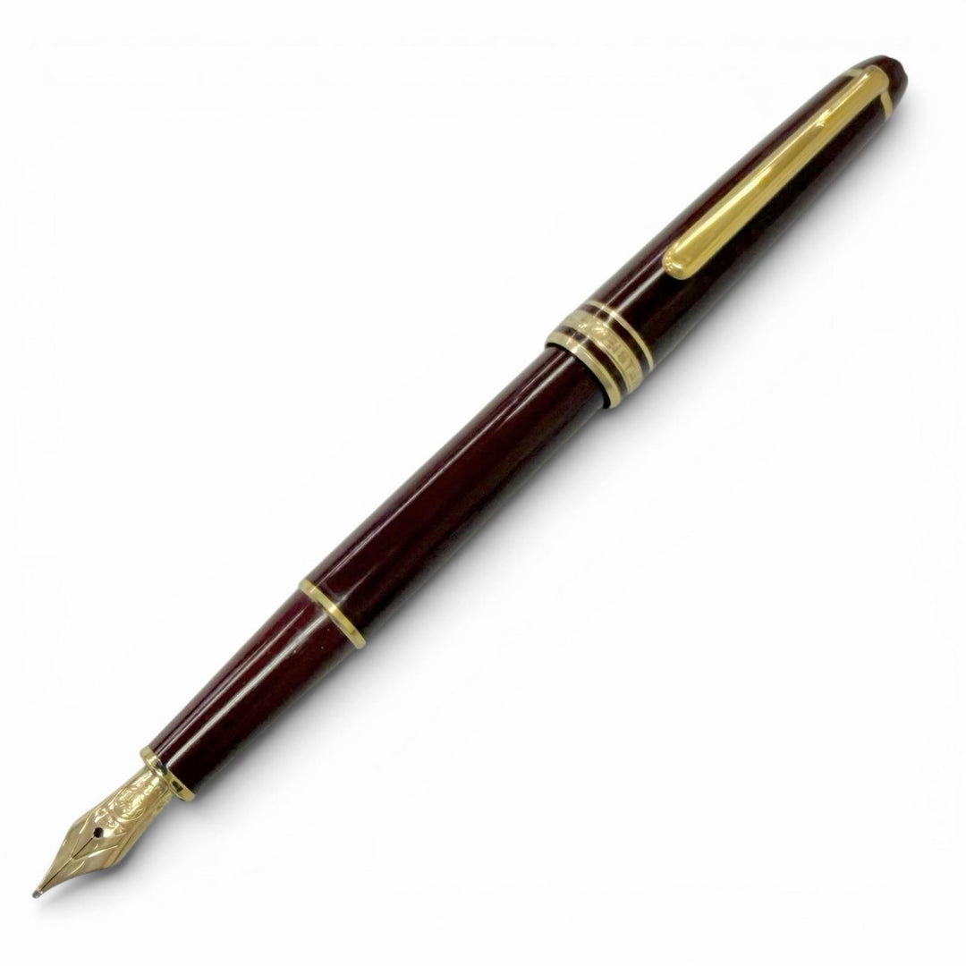 Very Good MONTBLANC fountain pen Meisterstück Classic Cap type Bordeaux 14K mens