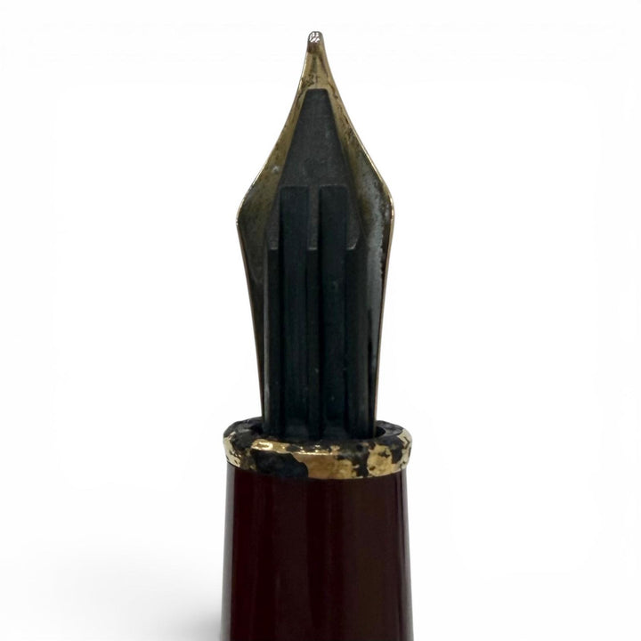 Very Good MONTBLANC fountain pen Meisterstück Classic Cap type Bordeaux 14K mens