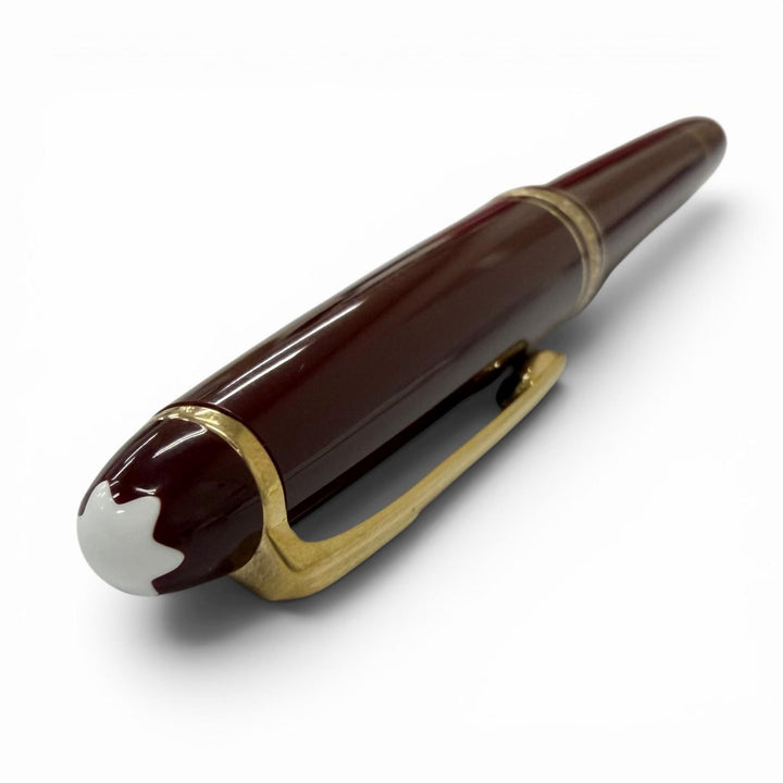 Very Good MONTBLANC fountain pen Meisterstück Classic Cap type Bordeaux 14K mens