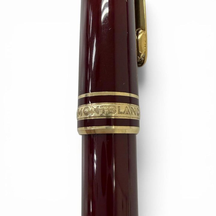 Very Good MONTBLANC fountain pen Meisterstück Classic Cap type Bordeaux 14K mens