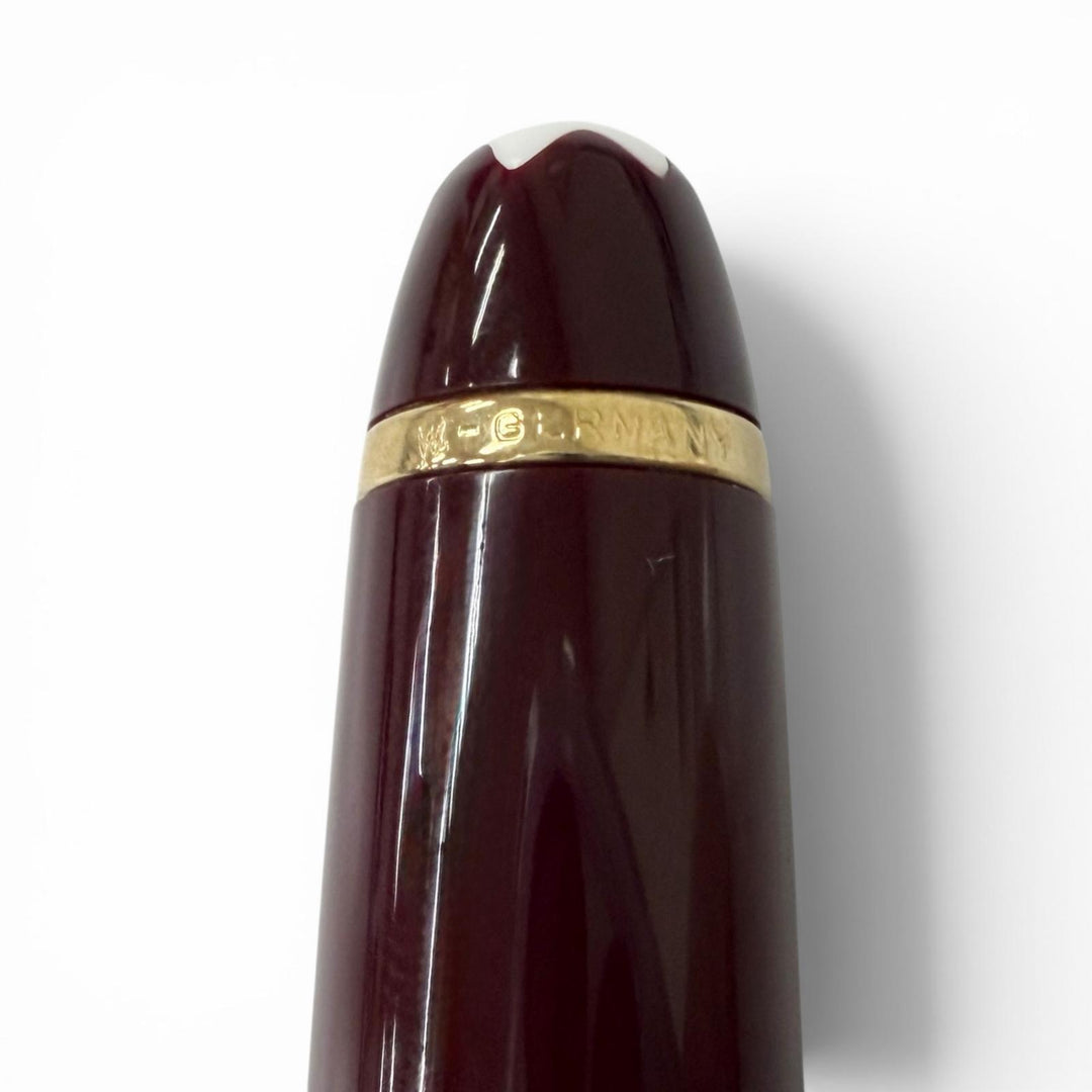 Very Good MONTBLANC fountain pen Meisterstück Classic Cap type Bordeaux 14K mens