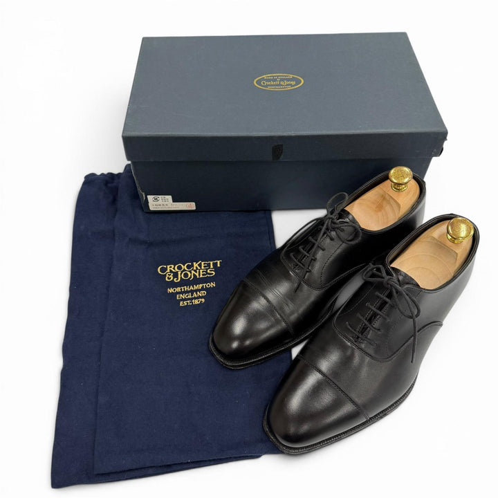 Discounted Very Good CROCKETT&JONES Leather shoes AUDLEY3 black leather mens 5.5