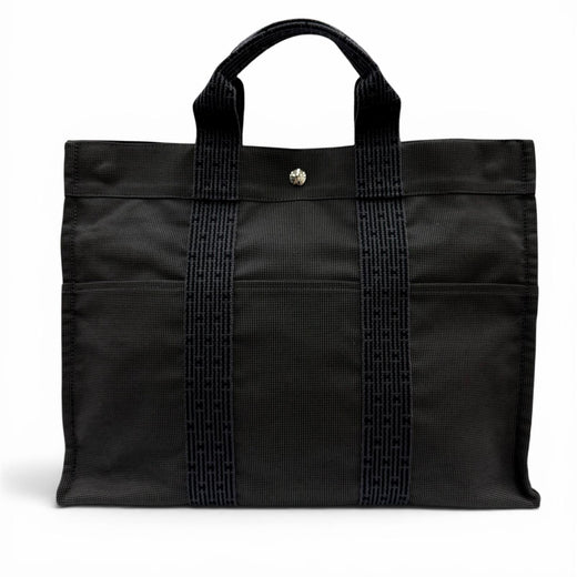 Excellent HERMES Tote Bag Her Line MM gray polyamide Women
