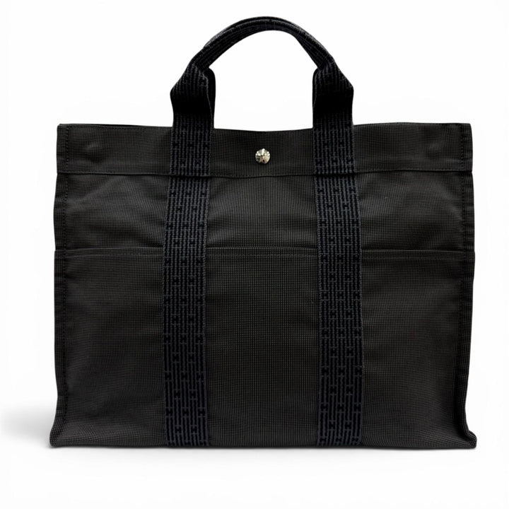 Excellent HERMES Tote Bag Her Line MM gray polyamide Women