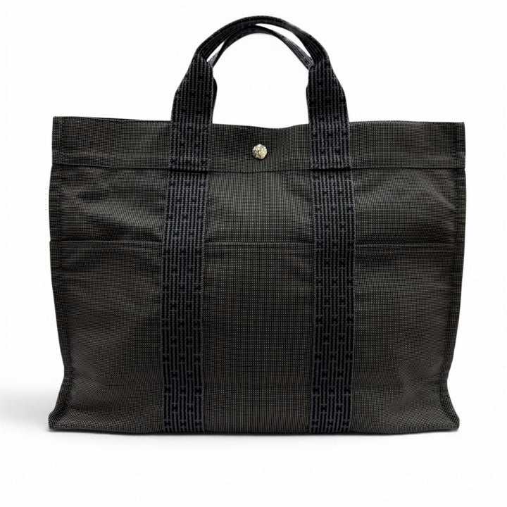 Excellent HERMES Tote Bag Her Line MM gray polyamide Women