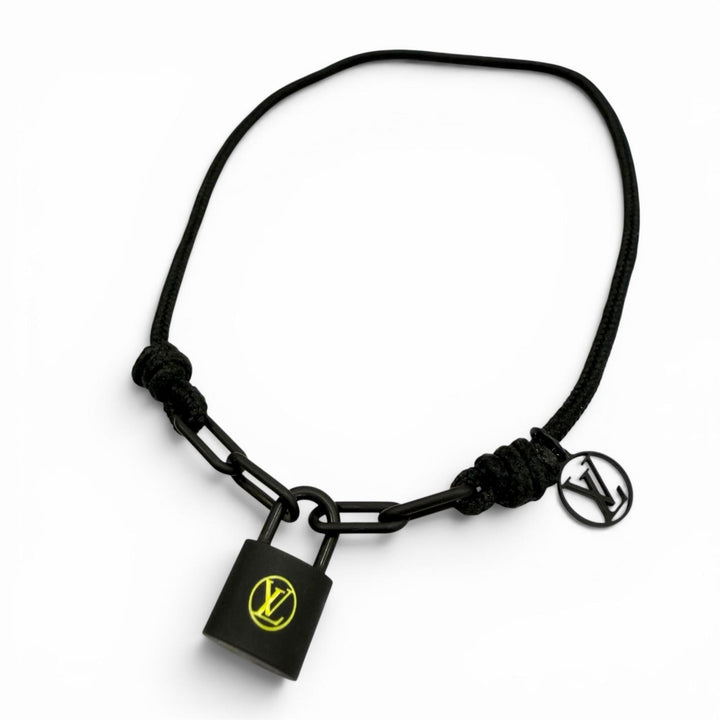 Excellent LOUIS VUITTON bracelet Rock It Virgil Abloh black mens Q05270