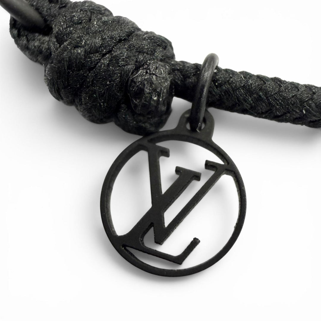 Excellent LOUIS VUITTON bracelet Rock It Virgil Abloh black mens Q05270