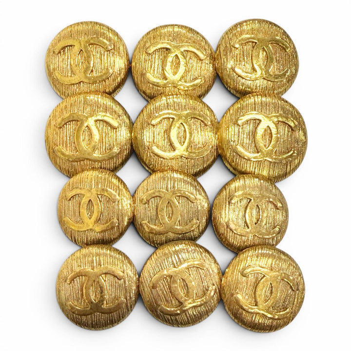 Great CHANEL button COCO Mark Buttons: 6 large, 6 small, total 12 gold Women