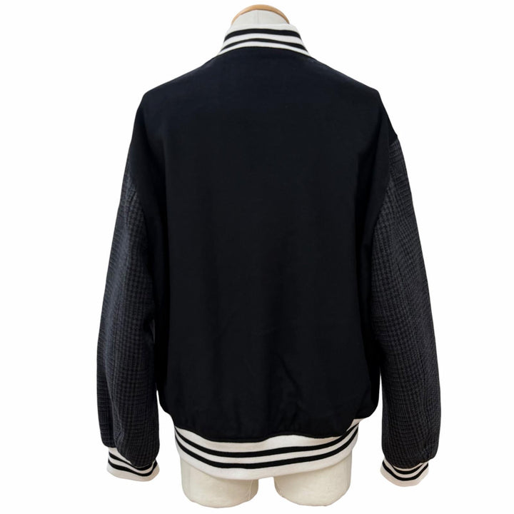 Excellent VERSACE Stajan Embroidered logo, padded black wool mens 48 1014374