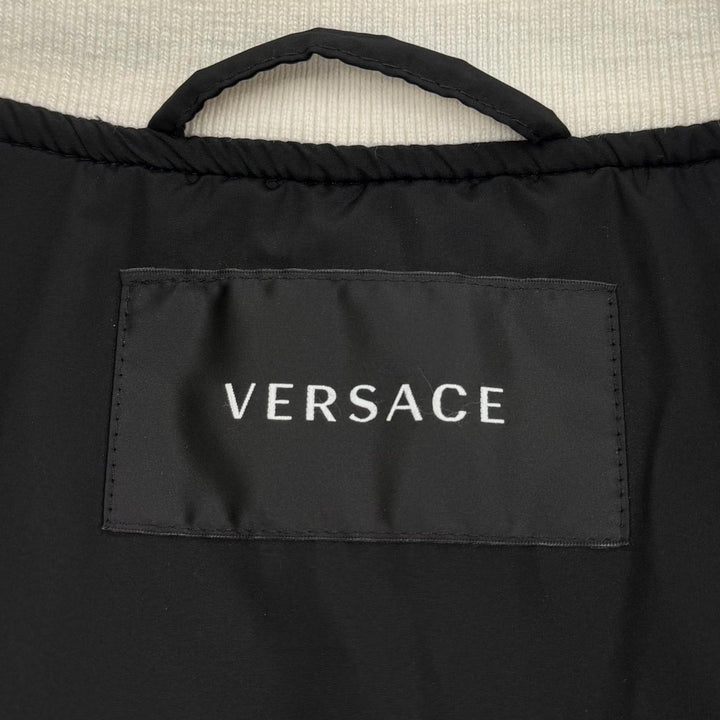 Excellent VERSACE Stajan Embroidered logo, padded black wool mens 48 1014374