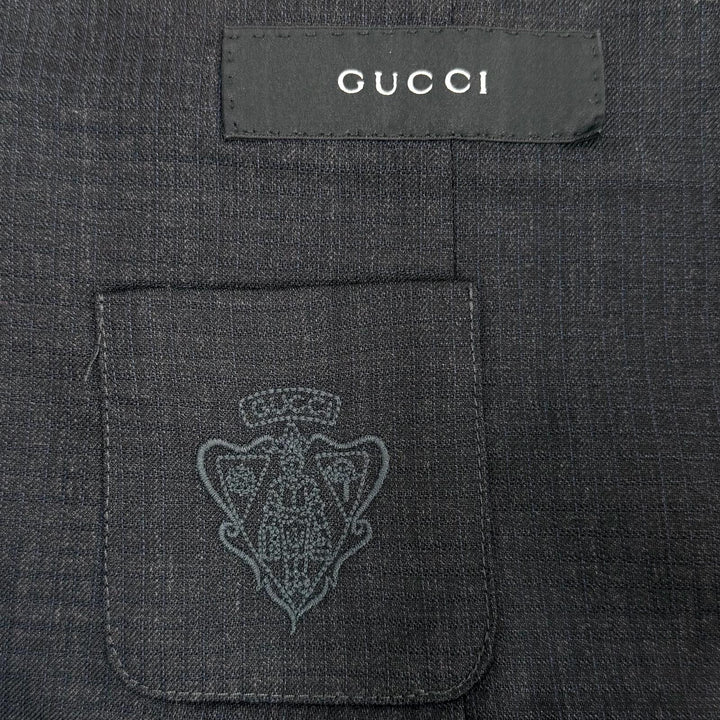 Great GUCCI two-piece set gray wool mens 48