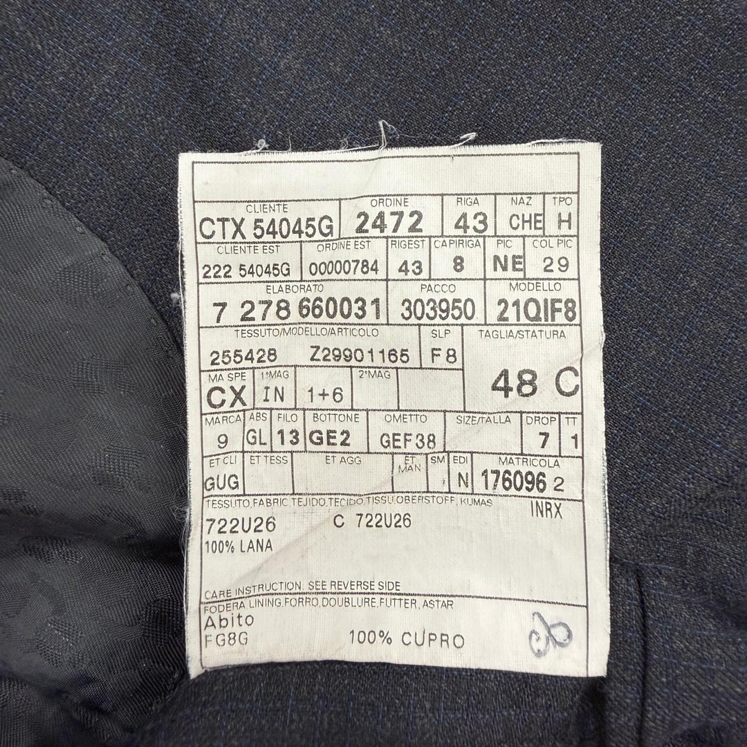 Great GUCCI two-piece set gray wool mens 48