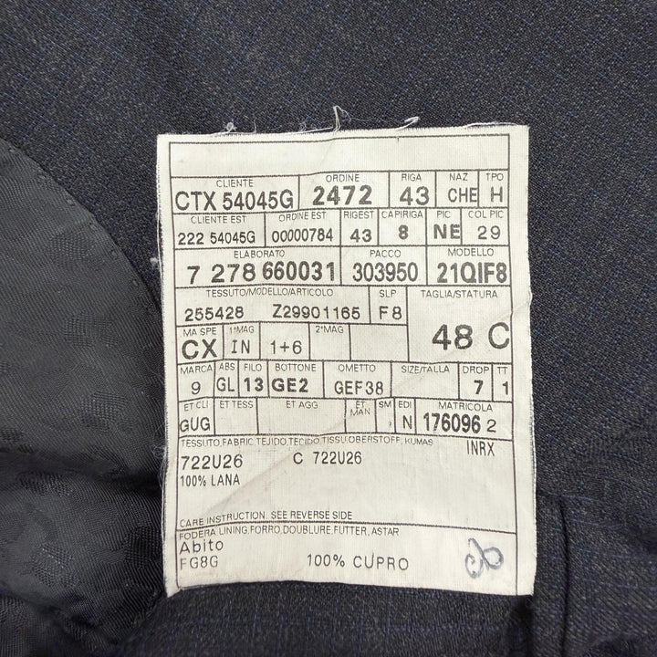 Great GUCCI two-piece set gray wool mens 48