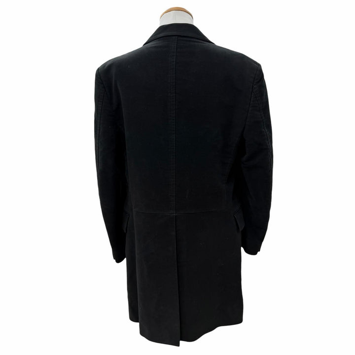 Very Good GUCCI Chester coat black cotton mens 52 146176