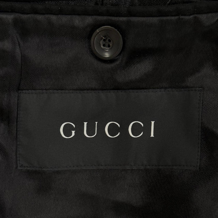 Very Good GUCCI Chester coat black cotton mens 52 146176