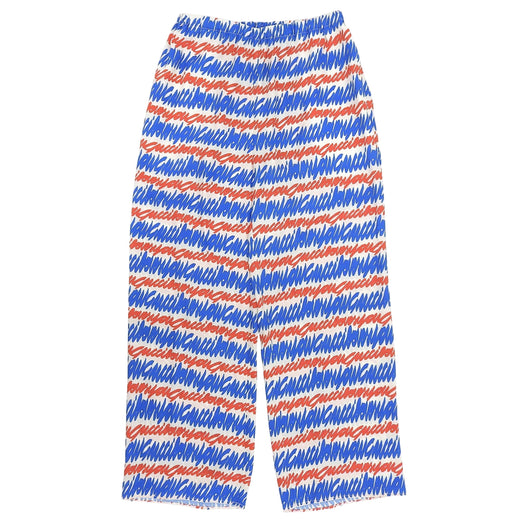 Pristine GUCCI Pants Script logo all-over print wide Multi silk mens 44 739414