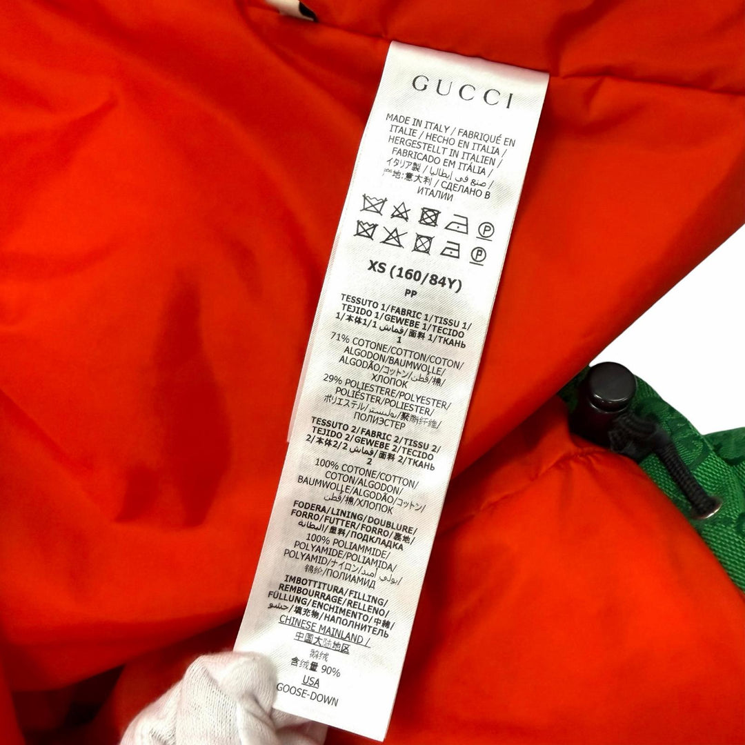 Excellent GUCCI×THE NORTH FACE Down jacket green cotton Women XS 670908