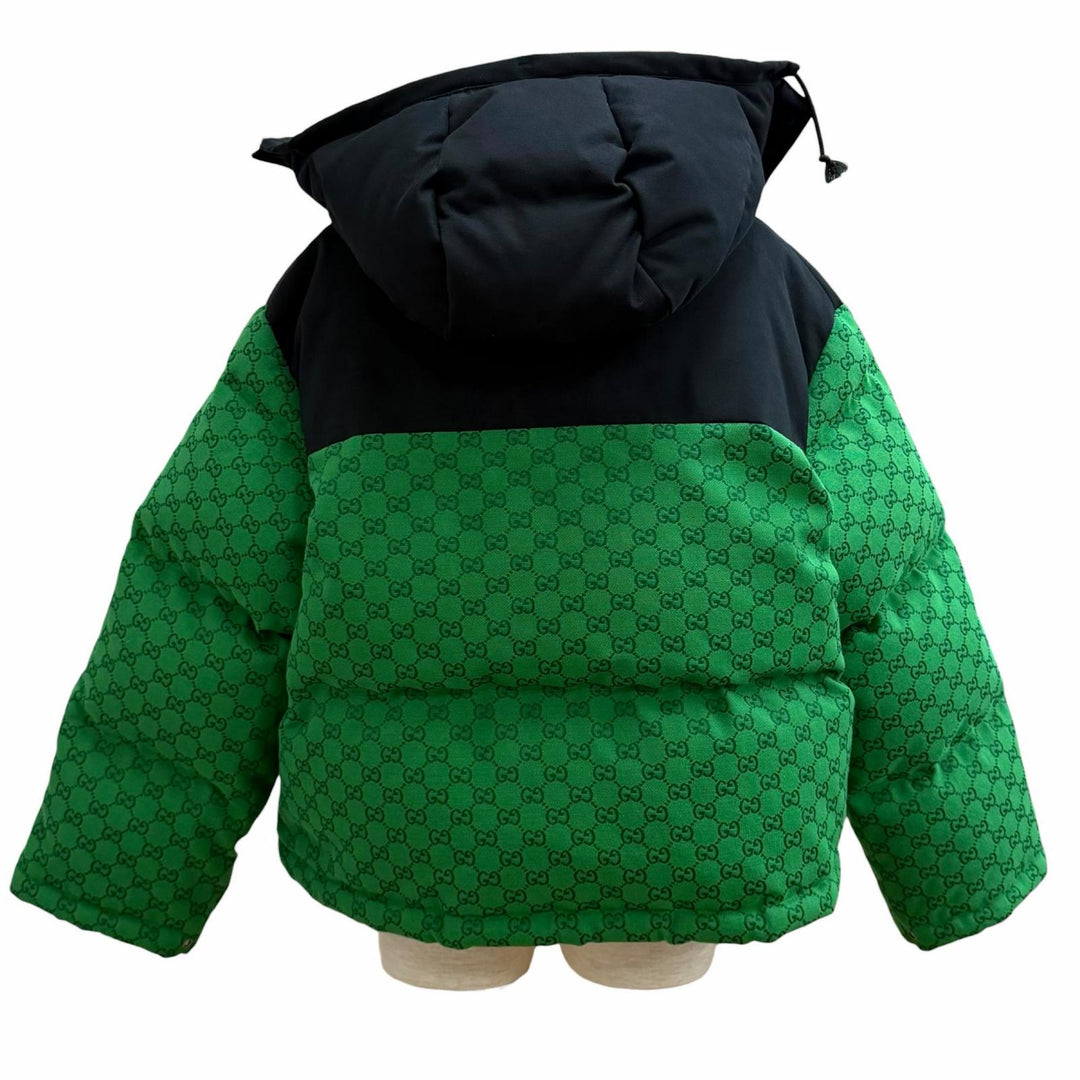 Excellent GUCCI×THE NORTH FACE Down jacket green cotton Women XS 670908