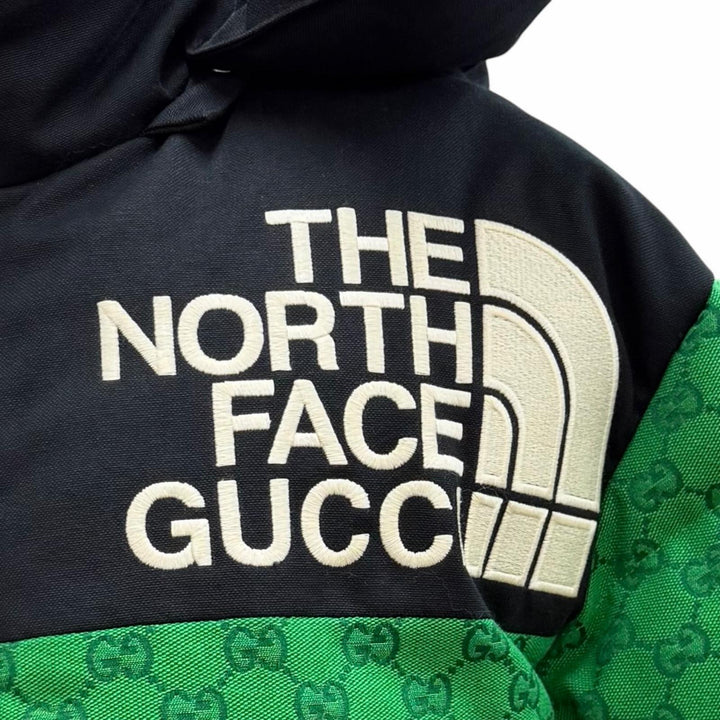 Excellent GUCCI×THE NORTH FACE Down jacket green cotton Women XS 670908