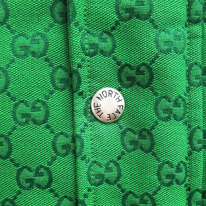 Excellent GUCCI×THE NORTH FACE Down jacket green cotton Women XS 670908