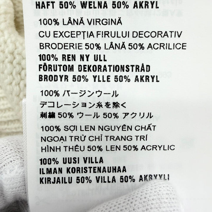 Excellent MIUMIU knit Cat logo embroidered intarsia long-sleeved shirt 38 MML443