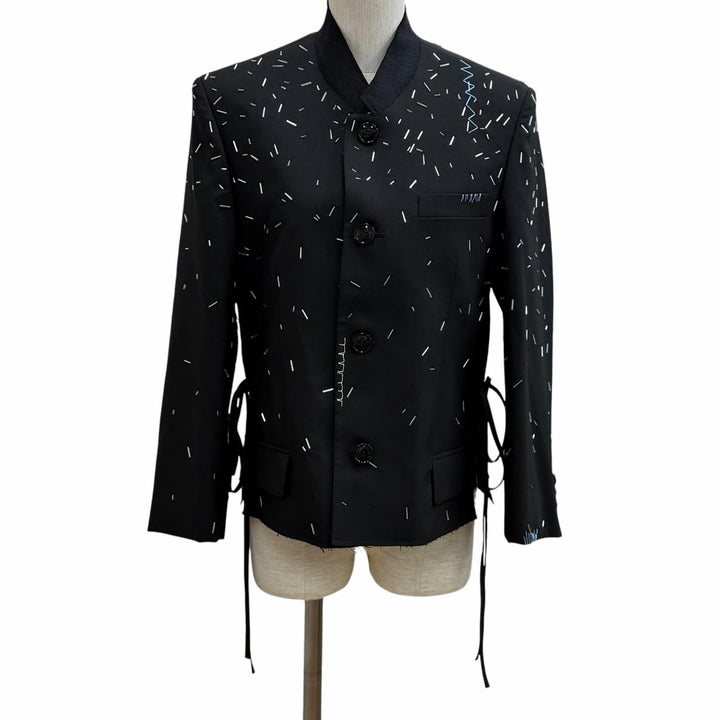 Excellent MARNI Jacket black Virgin wool Women 38 GIMA0283QS