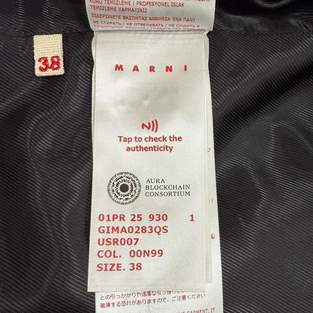 Excellent MARNI Jacket black Virgin wool Women 38 GIMA0283QS
