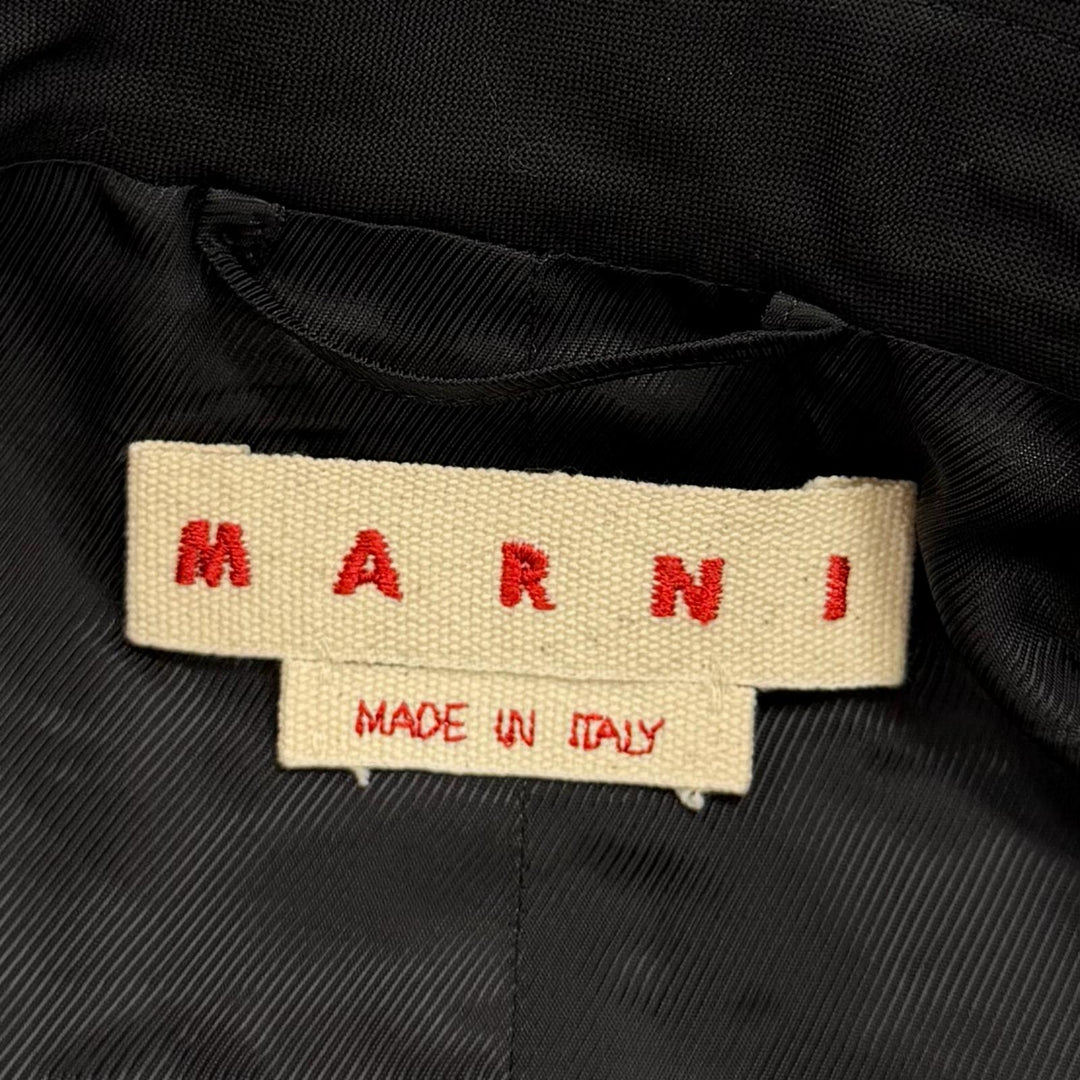 Excellent MARNI Jacket black Virgin wool Women 38 GIMA0283QS