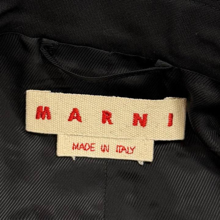 Excellent MARNI Jacket black Virgin wool Women 38 GIMA0283QS