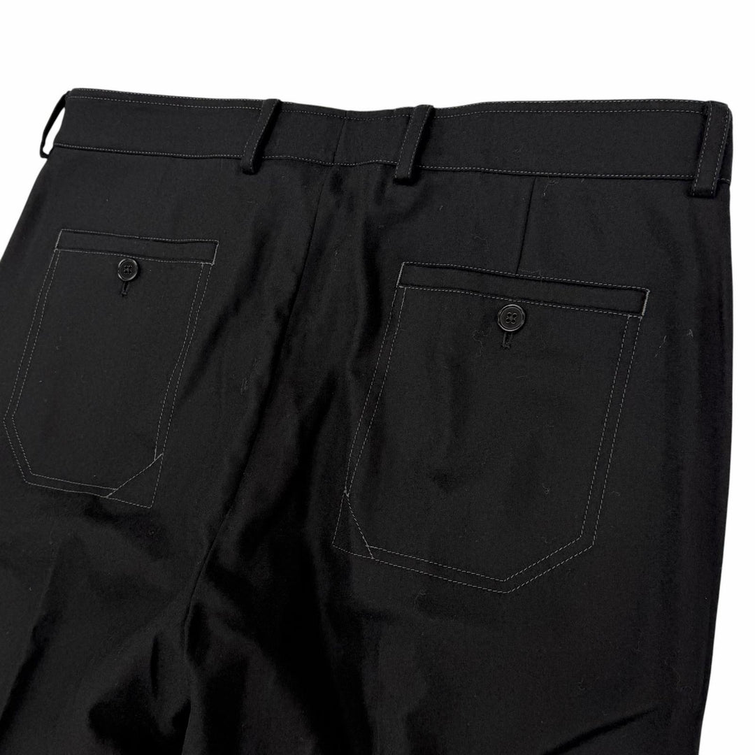 Excellent HERMES Pants slacks black wool mens 44