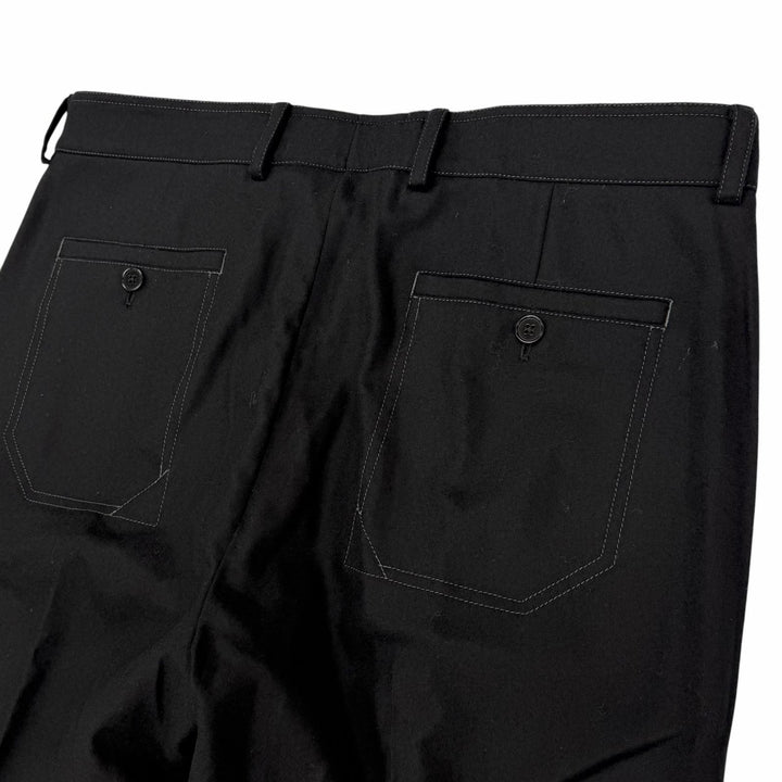 Excellent HERMES Pants slacks black wool mens 44