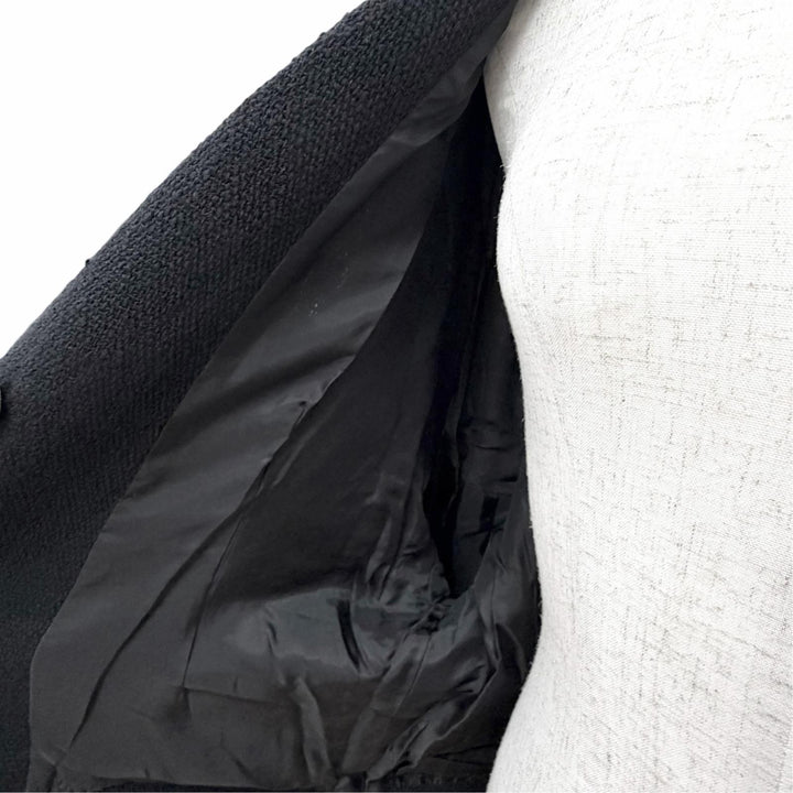 Great Yohji Yamamoto Jacket Design collar with stole black wool 1 FE-J40-121