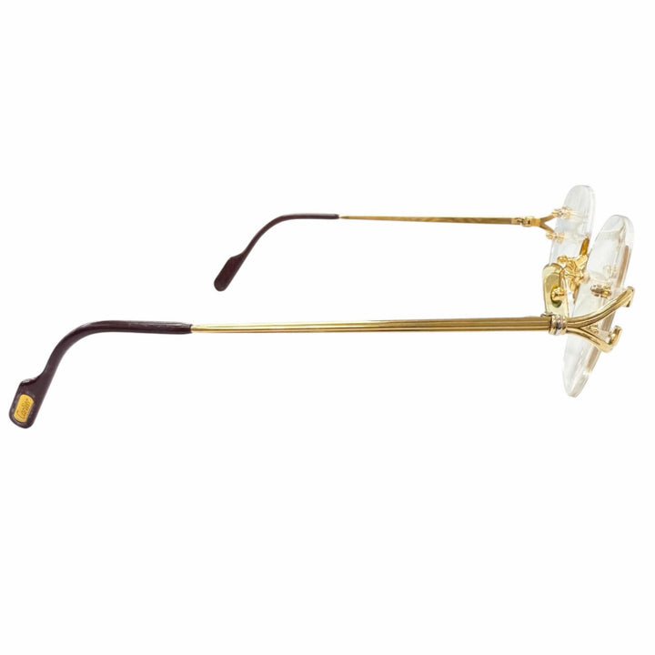 Very Good Cartier Glasses Trinity 2C Decor Two-Point Rimless Glasses