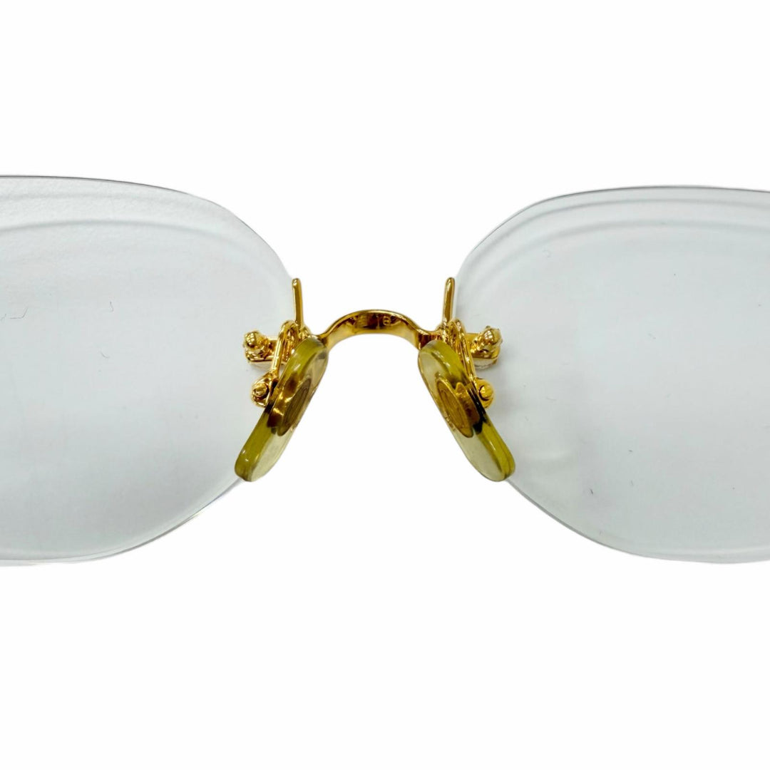 Very Good Cartier Glasses Trinity 2C Decor Two-Point Rimless Glasses