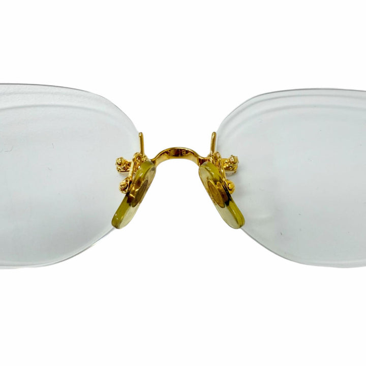 Very Good Cartier Glasses Trinity 2C Decor Two-Point Rimless Glasses