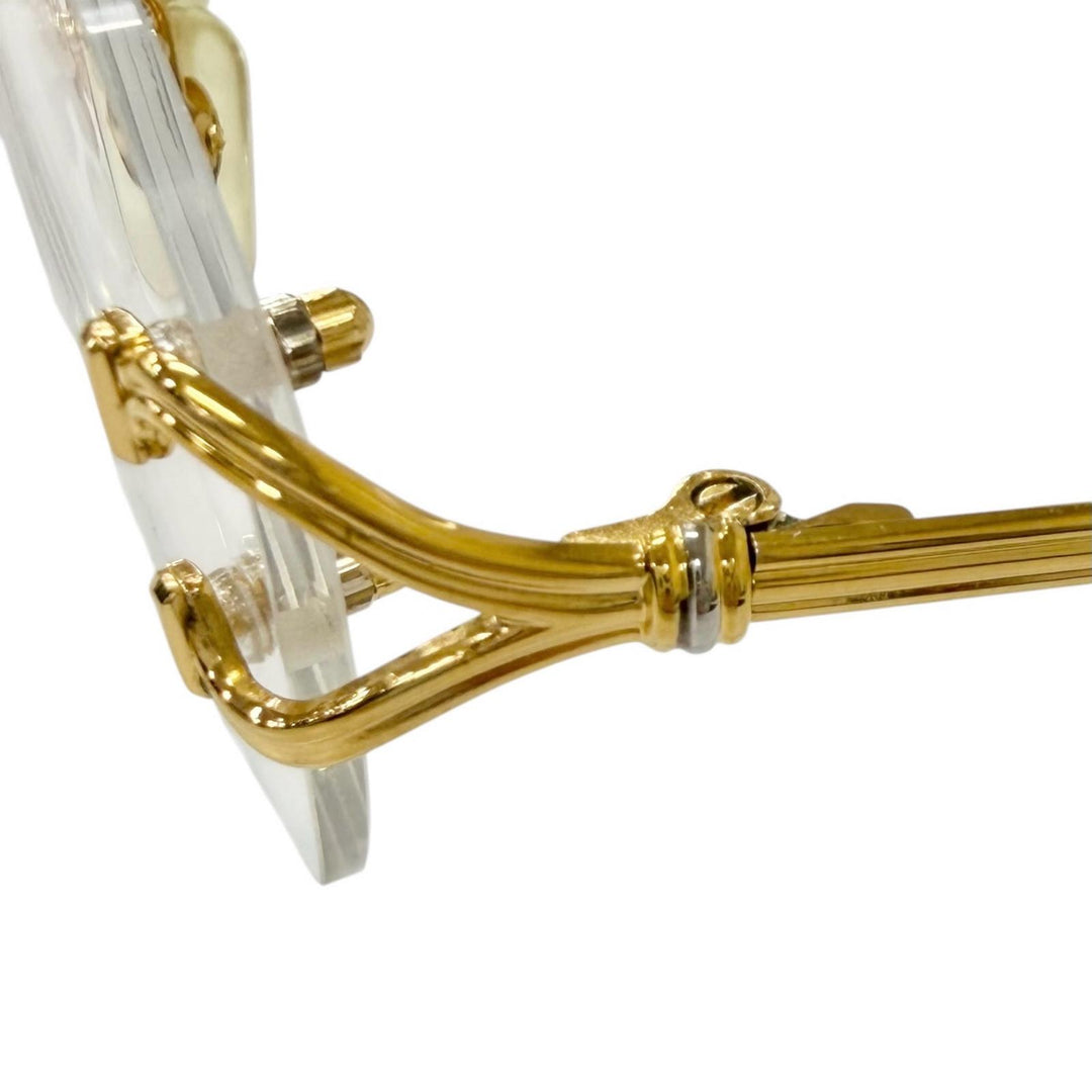 Very Good Cartier Glasses Trinity 2C Decor Two-Point Rimless Glasses