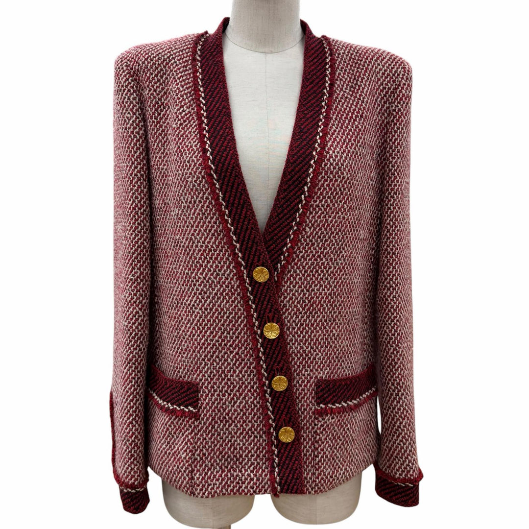 Very Good CHANEL BOUTIQUE Jacket Red wool Women 38 98A P11572