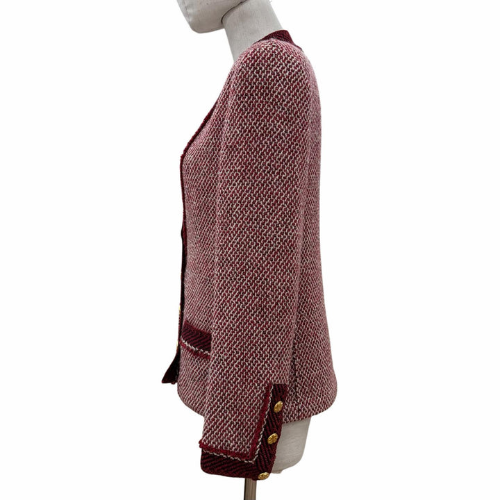 Very Good CHANEL BOUTIQUE Jacket Red wool Women 38 98A P11572