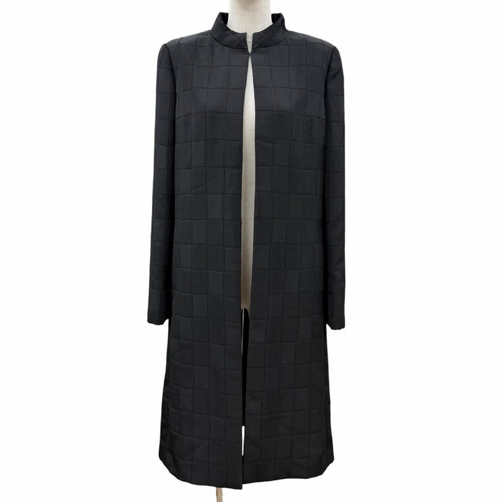 Excellent CHANEL coat COCO Mark black polyester Women 38 00A P16475