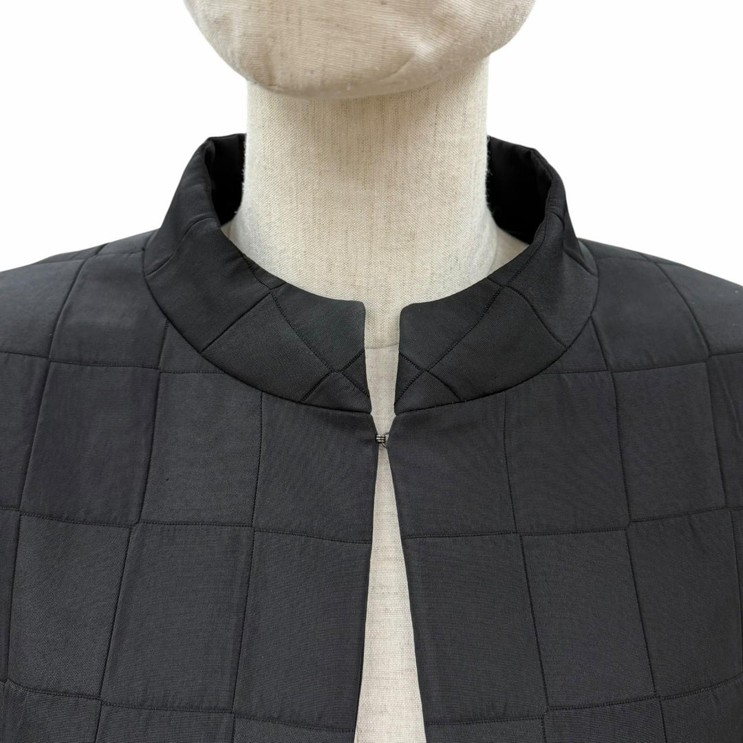 Excellent CHANEL coat COCO Mark black polyester Women 38 00A P16475