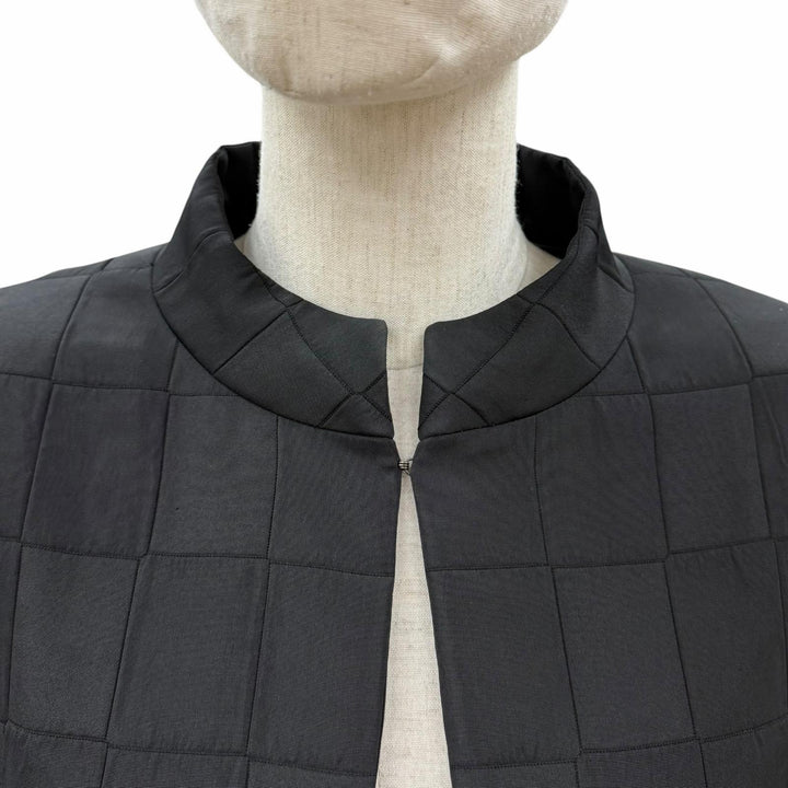 Excellent CHANEL coat COCO Mark black polyester Women 38 00A P16475