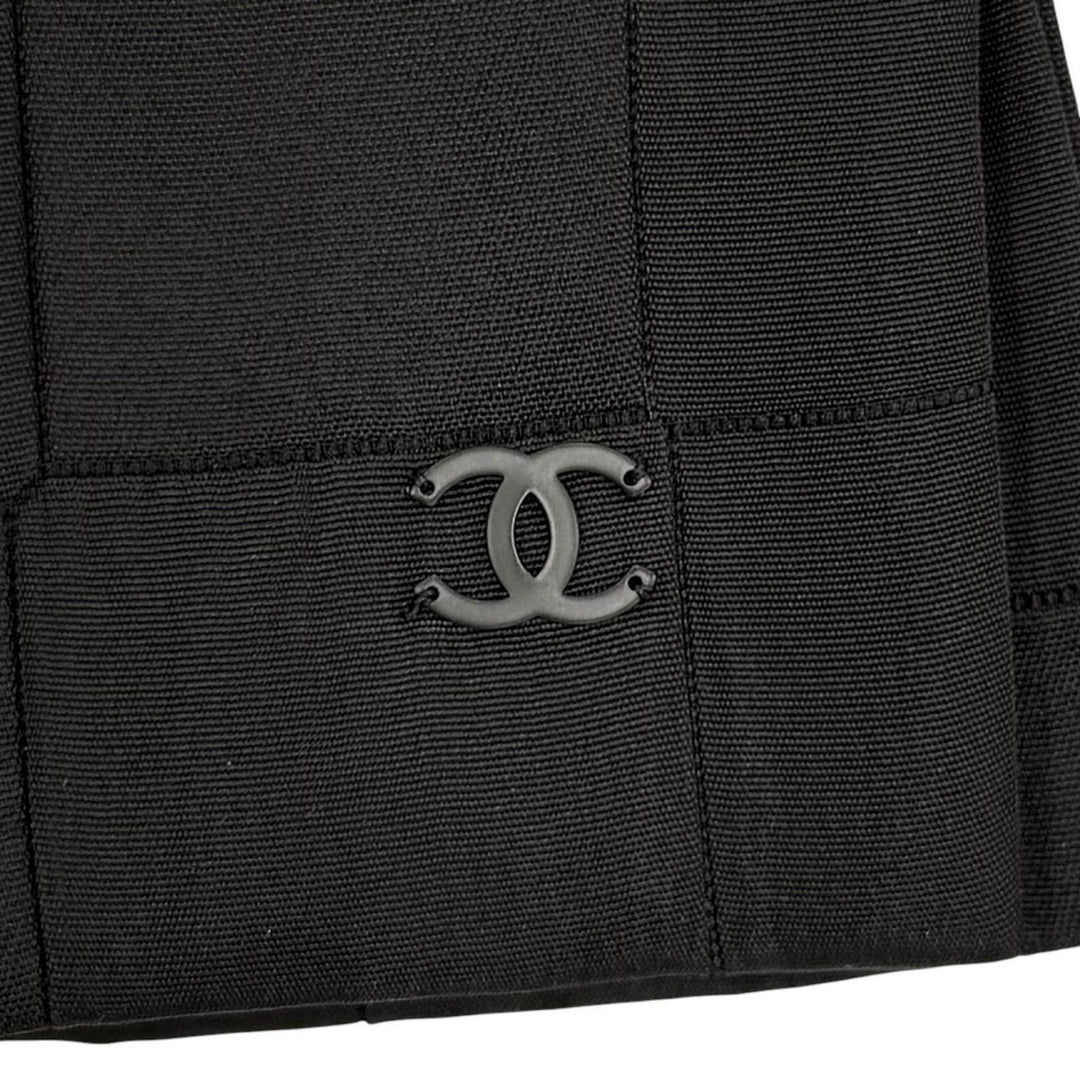Excellent CHANEL coat COCO Mark black polyester Women 38 00A P16475