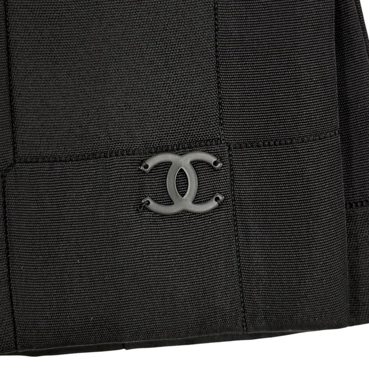 Excellent CHANEL coat COCO Mark black polyester Women 38 00A P16475
