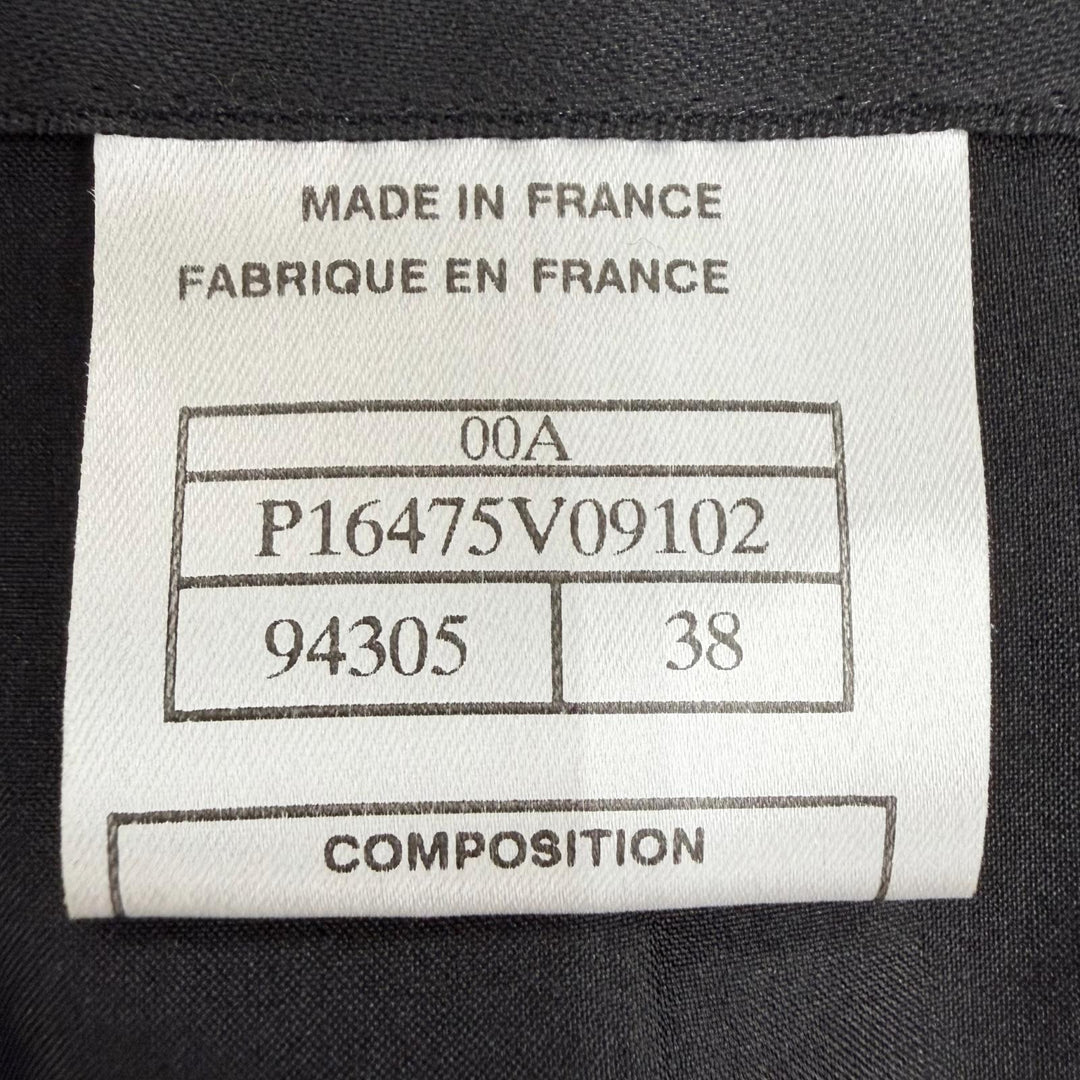 Excellent CHANEL coat COCO Mark black polyester Women 38 00A P16475