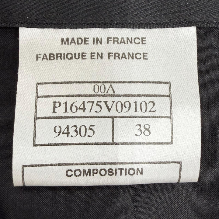 Excellent CHANEL coat COCO Mark black polyester Women 38 00A P16475